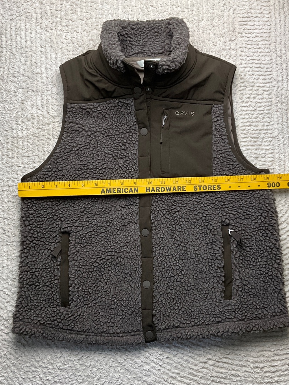 Orvis Mad River Snap Vest Raising Color Sherpa Fleece Women’s Style 3J3C Size S - Picture 3 of 11